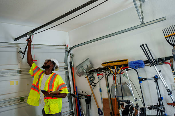 Professional Garage Door Panel Replacement technician working in Marvin, NC